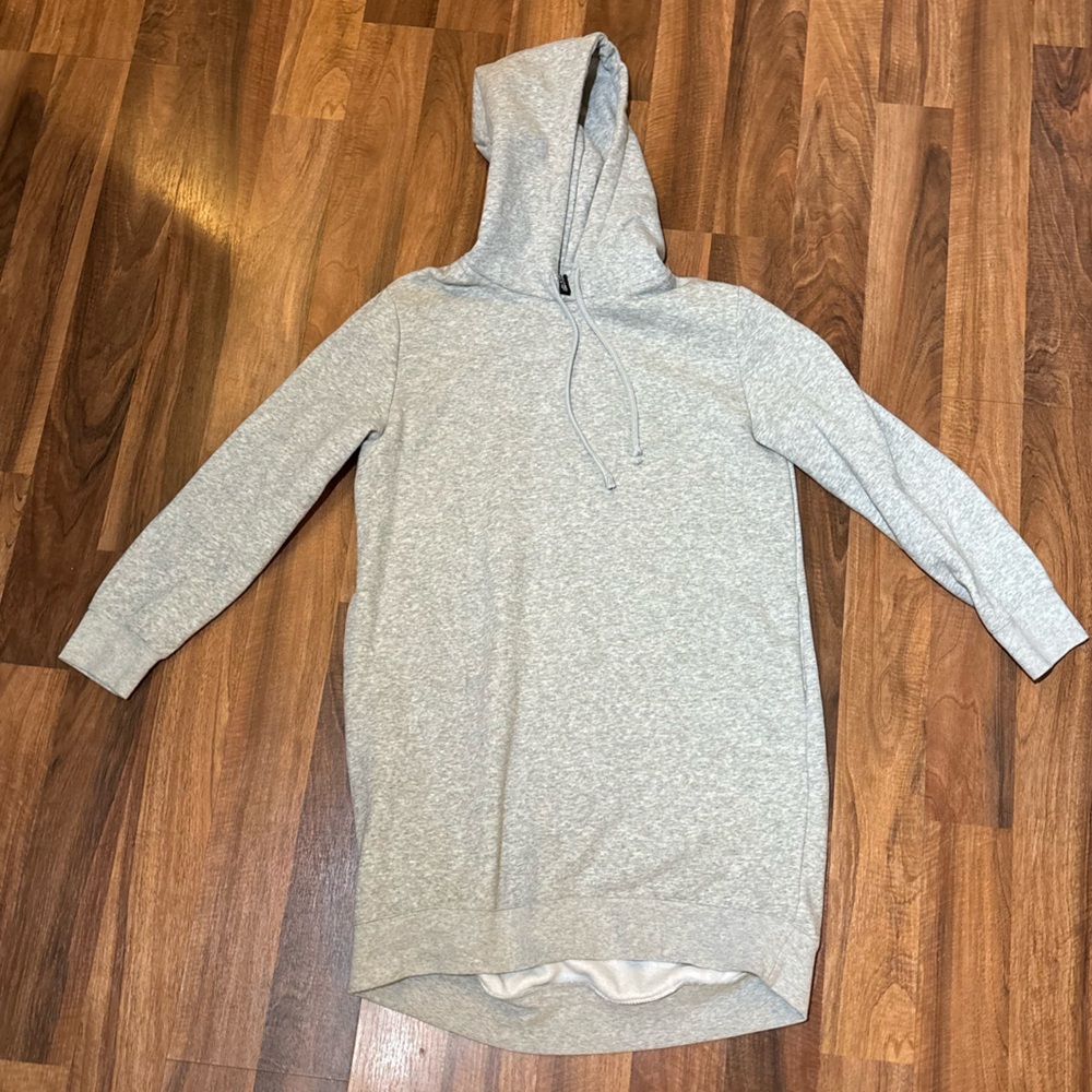 H&M Light Gray Women's Hooded Sweatshirt Dress